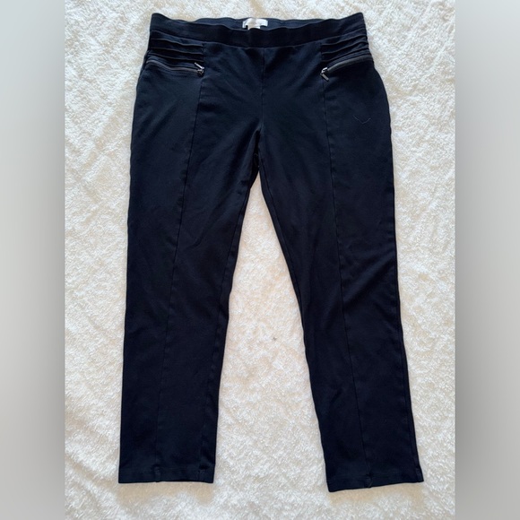 89th & Madison Pants - 89th & Madison Pull-On Ponte Pants with Zip Pockets